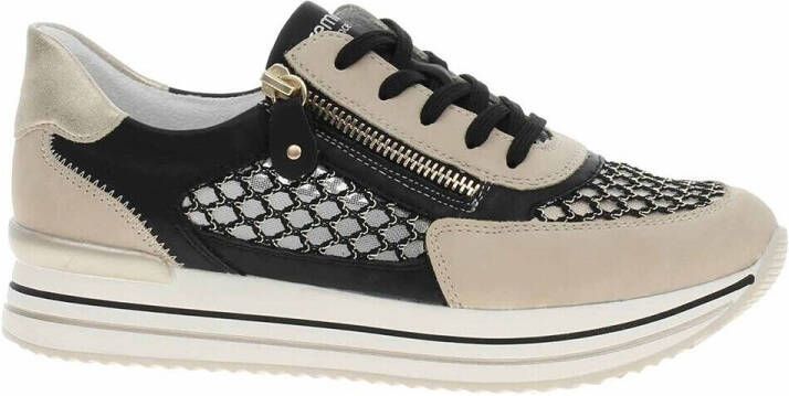 Remonte Plateausneakers vrijetijdsschoen lage schoen veterschoen vegan contrastafwerking