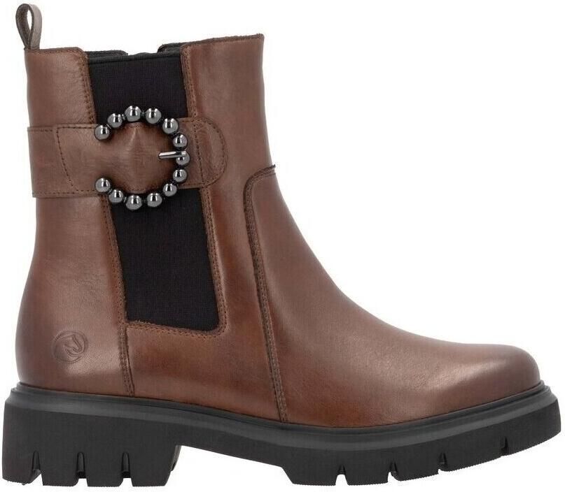 Remonte Chelsea-boots blokhak businessmode enkellaars met mooie decoratieve gesp