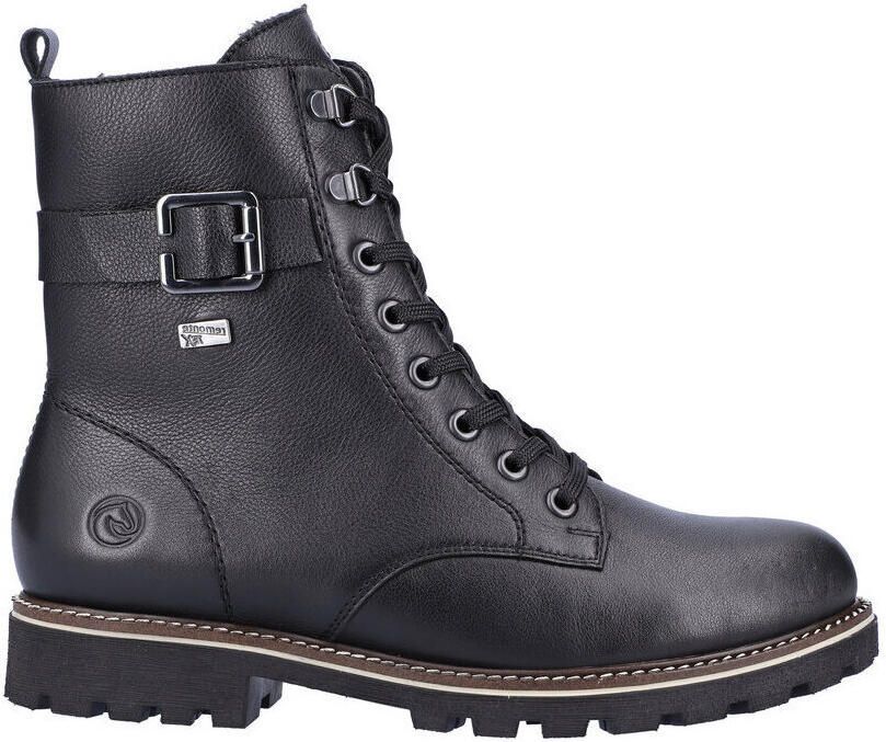 Remonte Winterlaarzen blokhak veterschoenen outdoorschoen met decoratieve gesp