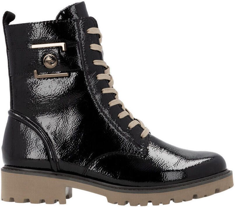 Remonte Veterlaarsjes Elisabeth Hurley-Collection blokhak veterschoen met praktische binnenrits