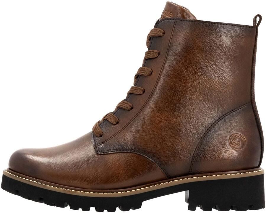 Remonte Veterschoenen blokhak veterschoen enkellaars in used look - Foto 3