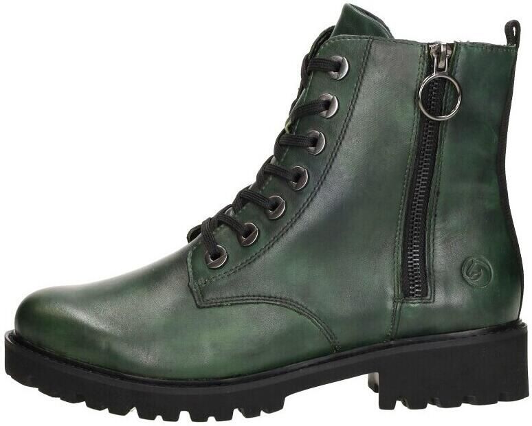 Remonte Veterlaarsjes blokhak laarsjes veterschoenen flats in used look