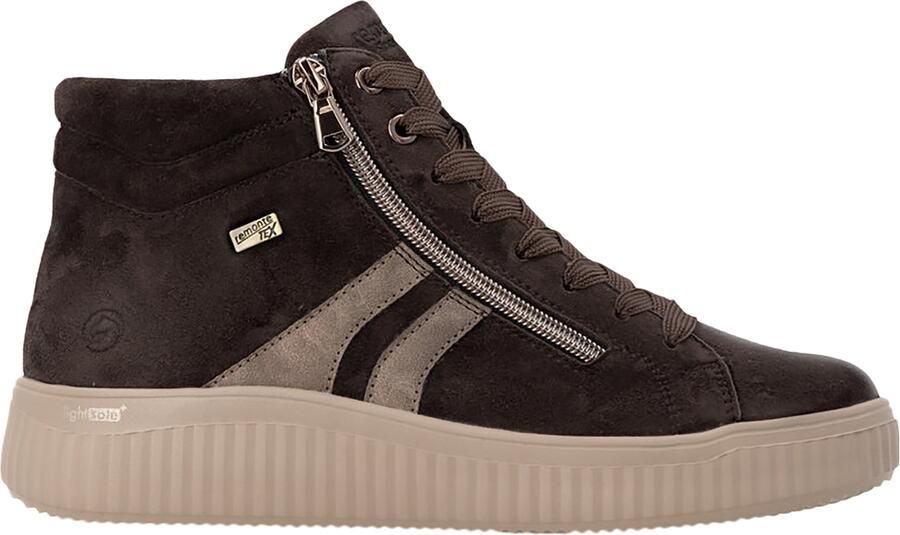 REMONTE Sneakers hoog beige donkerbruin - Foto 2