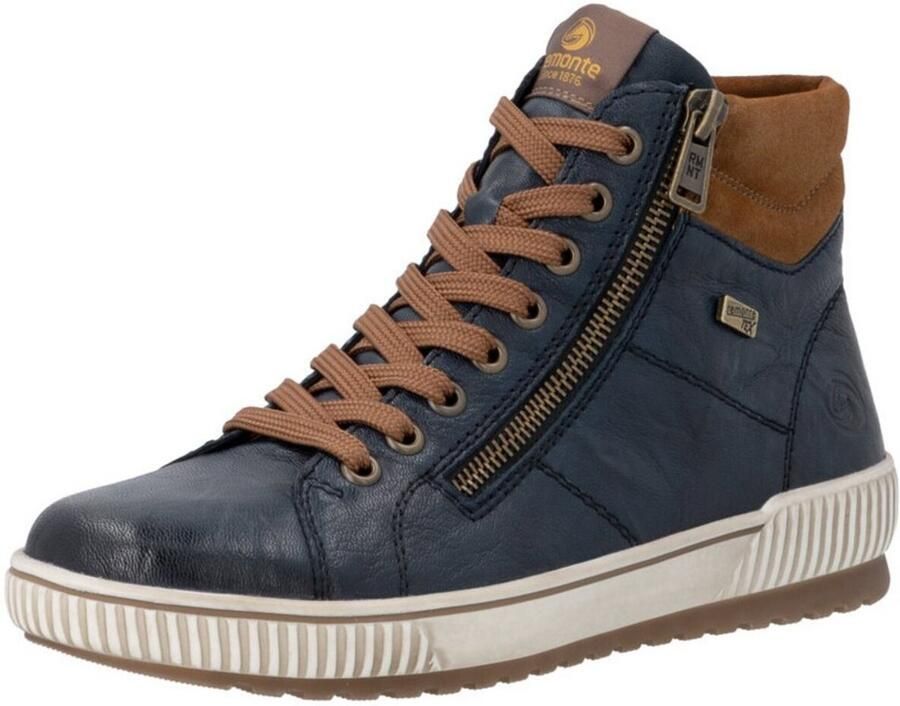 Rieker Remonte Veterboot D0772-16 Blauw Combi Warm Gevoerd - Foto 2