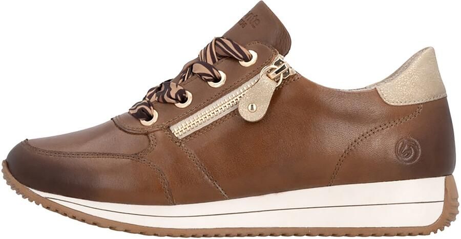 Remonte Sneakers met sleehak Veterschoenen lage schoen vrijetijdsschoen met zijrits - Foto 6