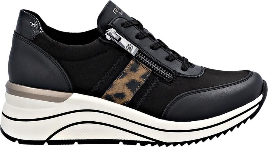 Remonte Sneakers met sleehak Veterschoen lage schoen vrijetijdssneaker in veganistische uitvoering - Foto 4