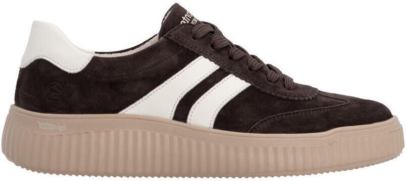 REMONTE Sneakers laag chocoladebruin wit