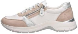 Remonte Comfortabele witte sneaker met beige en zilveren accenten Multicolor Heren