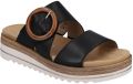 Remonte Slippers sleehak zomerschoen pantoffels met decoratieve gesp - Zwart
