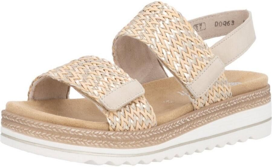Remonte beige dames sandalen met gevlochten details - Foto 2