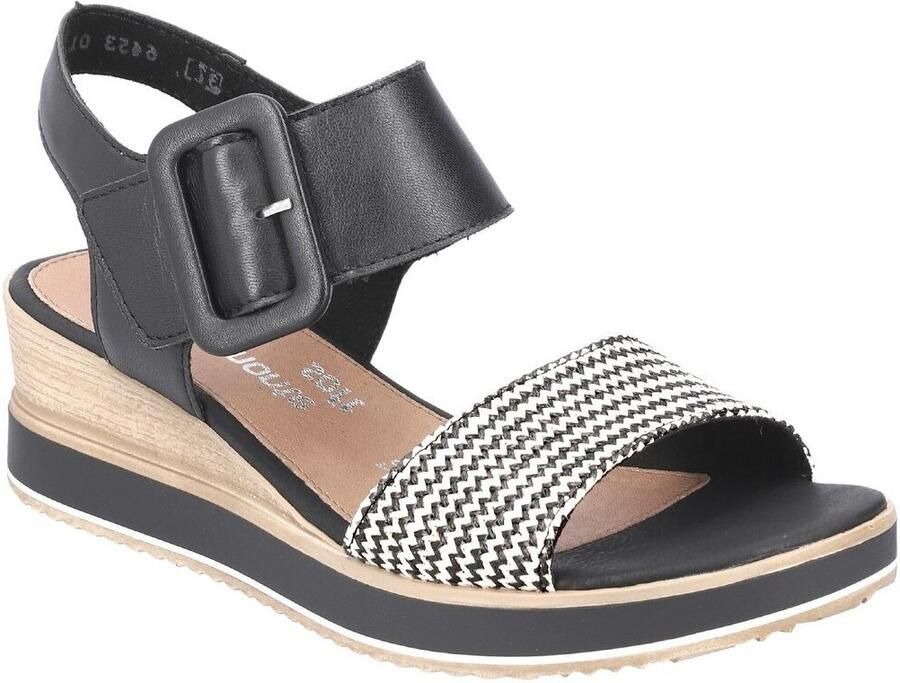 Remonte Sandaaltjes zomerschoen sandaal comfortschoen met klittenband onder de siergesp - Foto 7