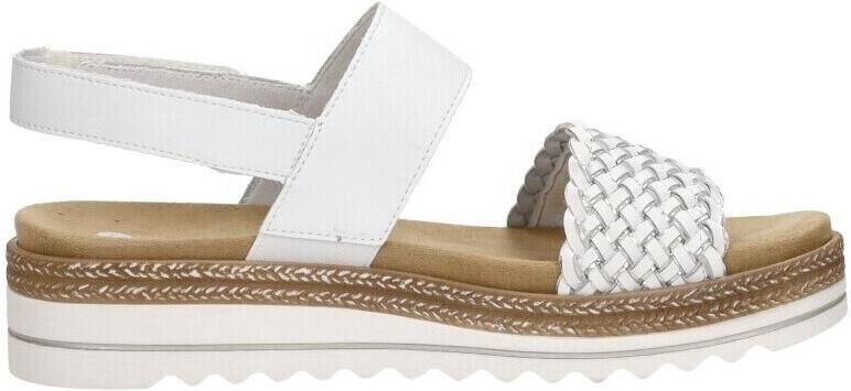 Remonte Sleehaksandaaltjes ELLE-Collection zomerschoen sandaal sleehak met vlechtbandage in metallic-look - Foto 6