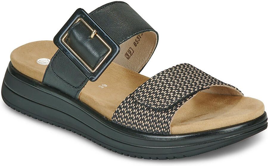 Remonte D1J61-03 Slippers Zwart Leer Dames Zwart - Foto 8