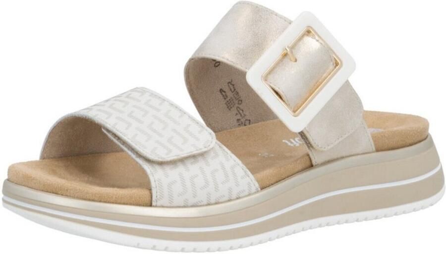 Remonte D1J61-90 Slippers Beige met Goud Leer Dames Beige Goud - Foto 2