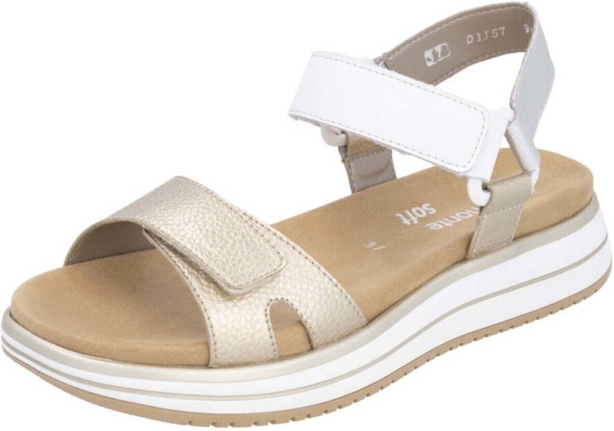 Remonte Sandalen Elisabeth Hurley-Collection sleehak klittenbandschoen sandaal met plateauschoen