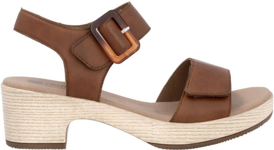 Remonte Sandaaltjes ELLE-Collection blokhak zomerschoen sandaal met klittenbandsluitingen