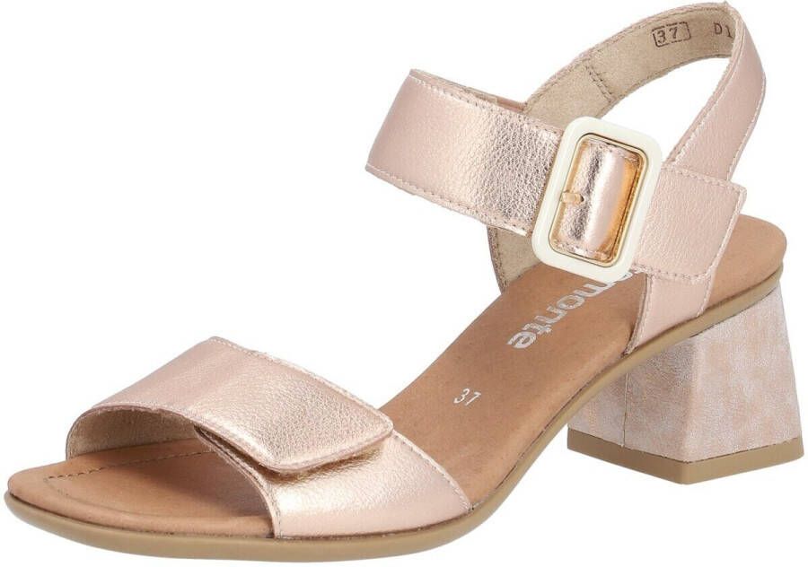 Remonte Sandaaltjes ELLE-Collection blokhak zomerschoen sandaal avondschoen met klittenband