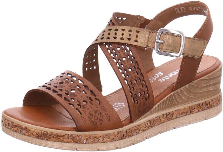 Remonte Sandaaltjes zomerschoen sandaal keilhak met zomerse uitsparingen - Foto 2