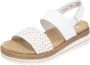 Remonte Sleehaksandaaltjes ELLE-Collection zomerschoen sandaal sleehak met vlechtbandage in metallic-look - Thumbnail 3