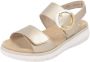 Remonte Leren Dames Sandalen Goud - Thumbnail 4