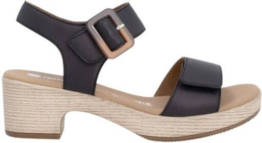Remonte Sandaaltjes ELLE-Collection blokhak zomerschoen sandaal met klittenbandsluitingen