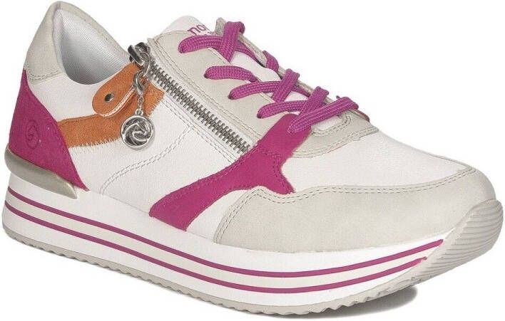 Remonte Lente Sneaker met Roze en Oranje Accenten Multicolor Heren - Foto 6