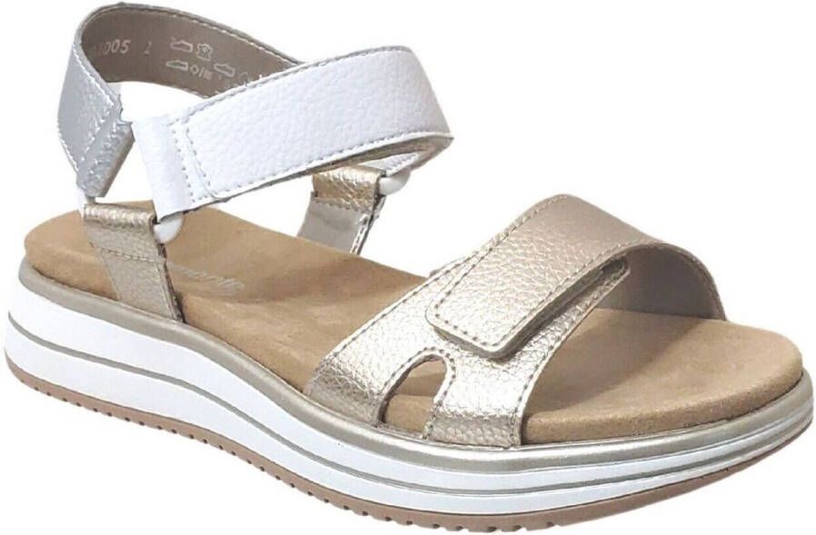 Remonte Sandalen Elisabeth Hurley-Collection sleehak klittenbandschoen sandaal met plateauschoen