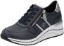 Remonte Sneakers met sleehak vrijetijdsschoen lage schoen veterschoen met metallic contrastaccenten - Thumbnail 1