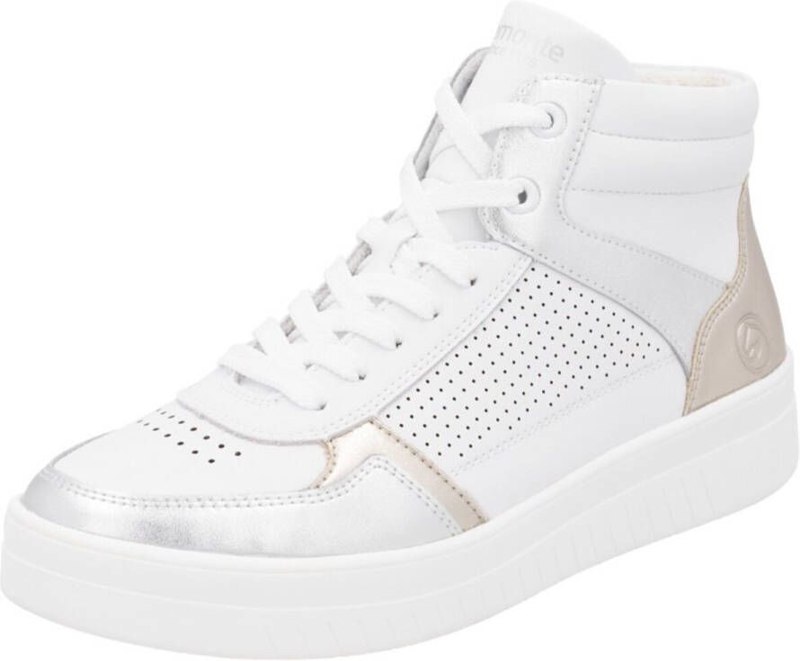 Remonte Plateausneakers vrijetijdsschoen veterschoen high top sneaker met contrasterende afwerking
