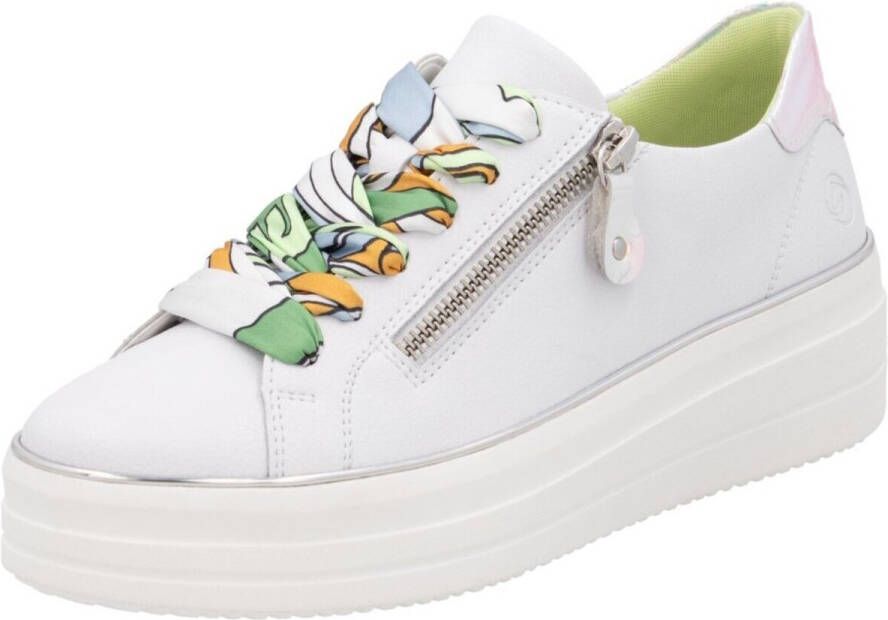 Remonte Plateausneakers vrijetijdsschoen lage schoen veterschoen met zijrits