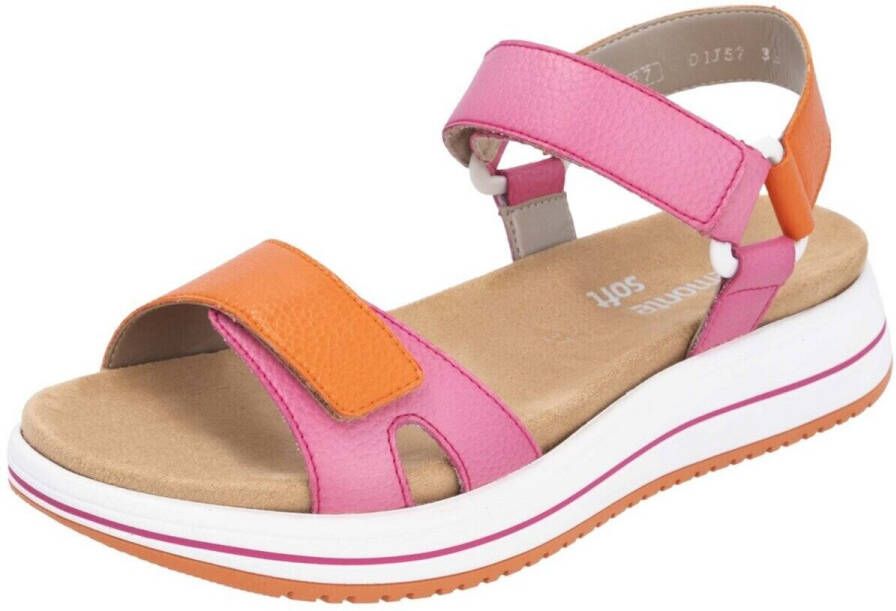 Remonte Sandalen Elisabeth Hurley-Collection sleehak klittenbandschoen sandaal met plateauschoen