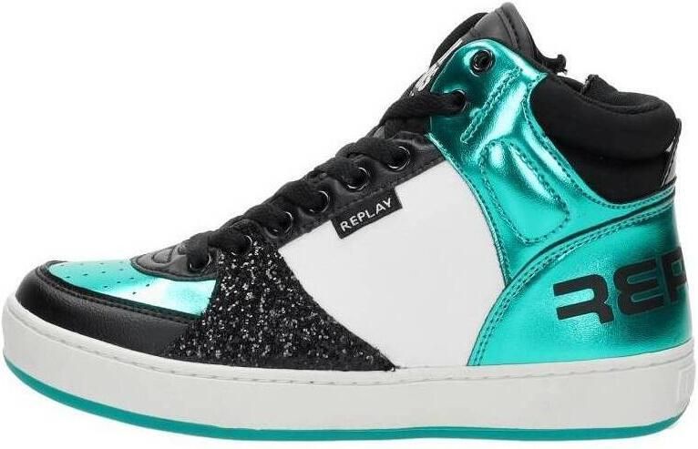 Replay sneakers groen zwart wit Meisjes Imitatieleer 30 - Foto 5