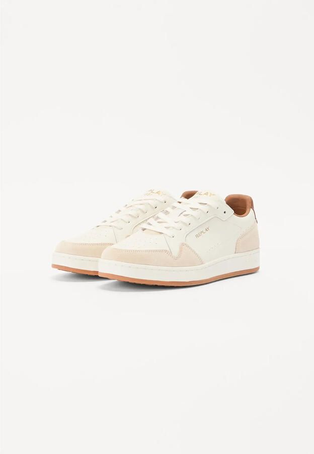 Replay Lage Sneakers GMZ3B.000 C0025L Smash Fine 2 2796-Off White Cuoio
