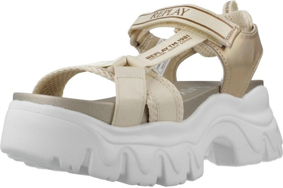 Replay Juyce 4 Platform Sandalen Beige Vrouw - Foto 2