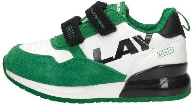 Replay Shoot kid suède sneakers groen wit Jongens Suede Meerkleurig 27 - Foto 5
