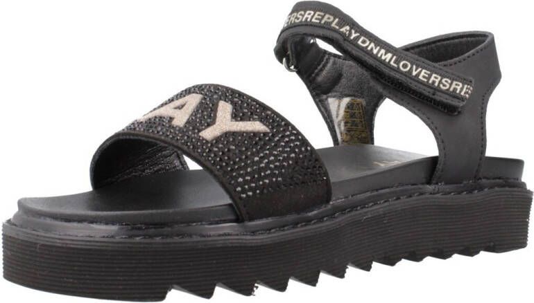 Replay Sandalen JT420007S-0168 Zwart Goud