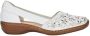 Rieker Witte Leren Ballerina Flats Wit Dames - Thumbnail 8
