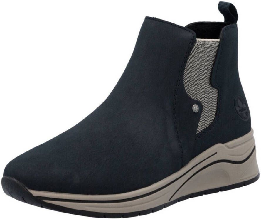 Rieker Chelsea-boots enkellaars high top sneaker sleehak boots met stretch inzetstuk - Foto 2