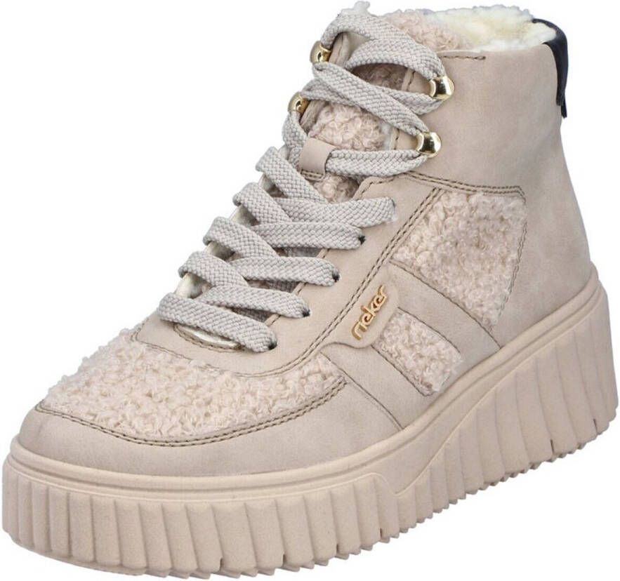 Rieker Winterlaarzen Veterboots high top sneaker enkellaarsjes met gewatteerde schachtrand - Foto 2