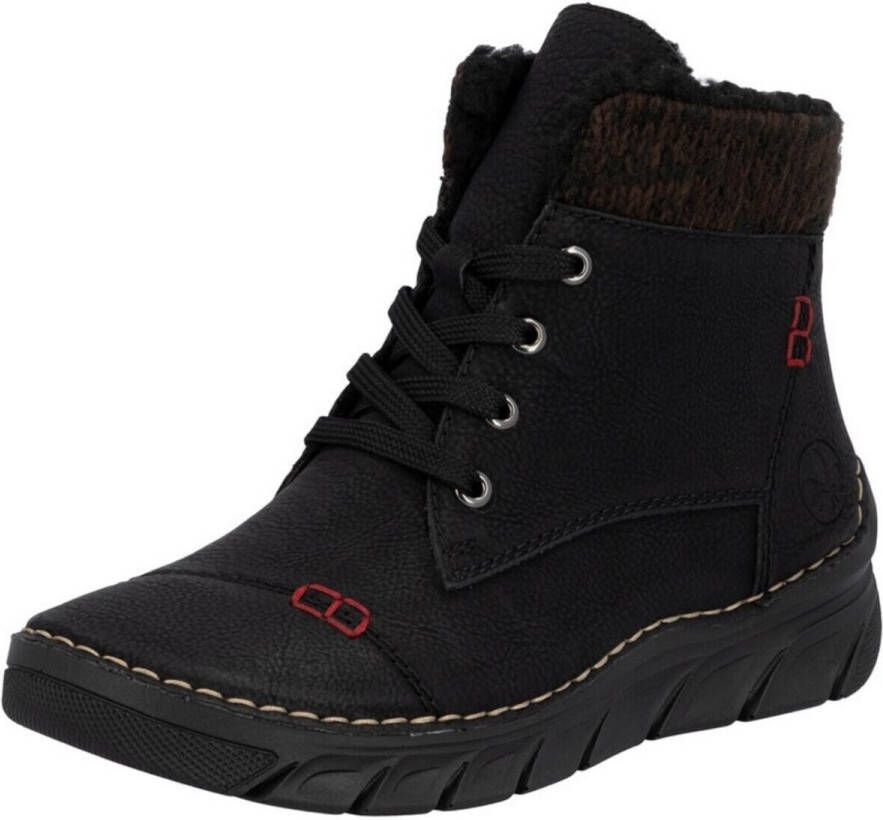 Rieker Winterlaarzen Veterboots enkellaarsjes casual boots met zachte schachtrand