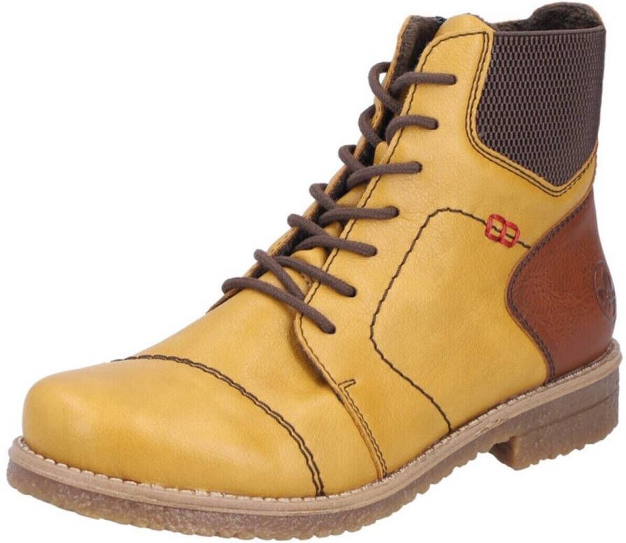 Rieker Veterlaarsjes Veterboots herfstlaarsjes blokhak met zachte binnenzool