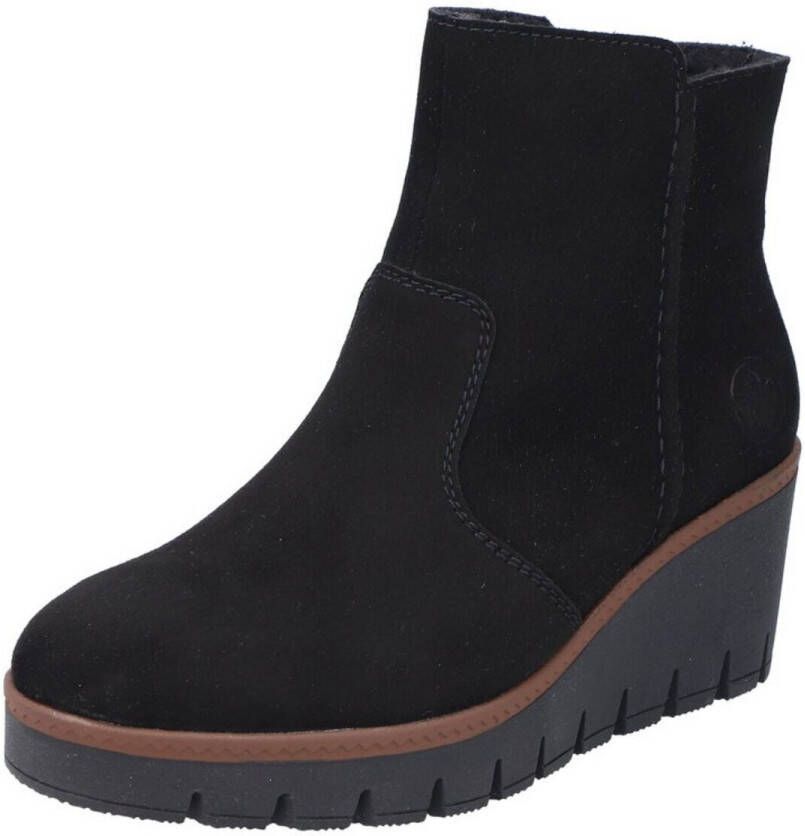 Rieker Winterlaarsjes wedge boots basic enkellaars met binnenrits smalle vorm - Foto 3