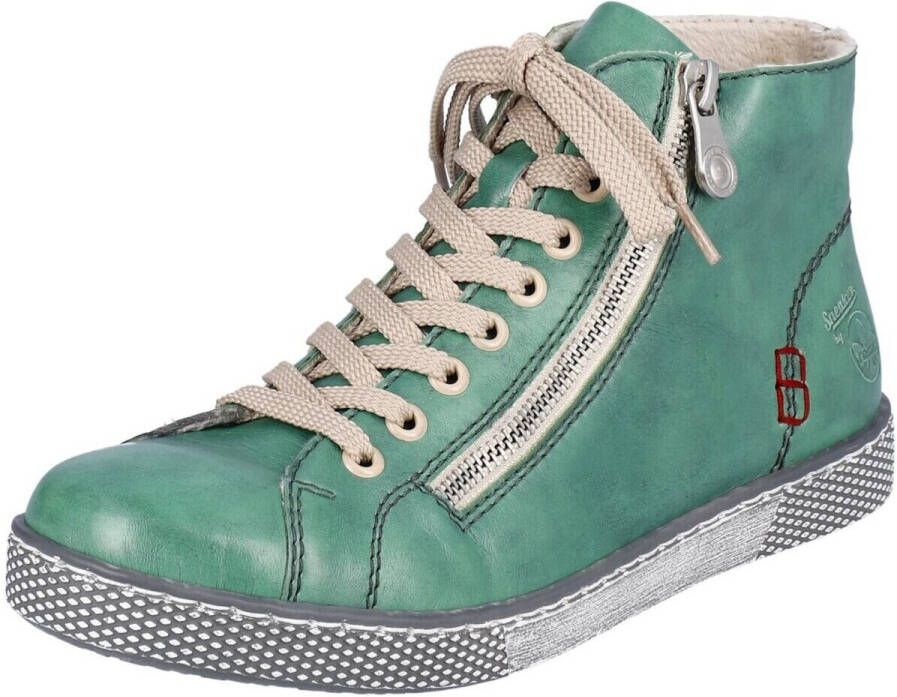 Rieker Hoge veterschoenen veterschoen laarzen met rits aan de buitenkant