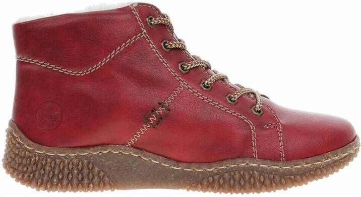 Rieker Winterlaarzen veterschoenen enkellaars high top sneaker met binnenrits