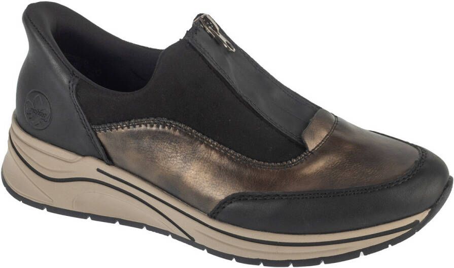 Rieker N9553-25 dames instappers sportief zwart - Foto 5