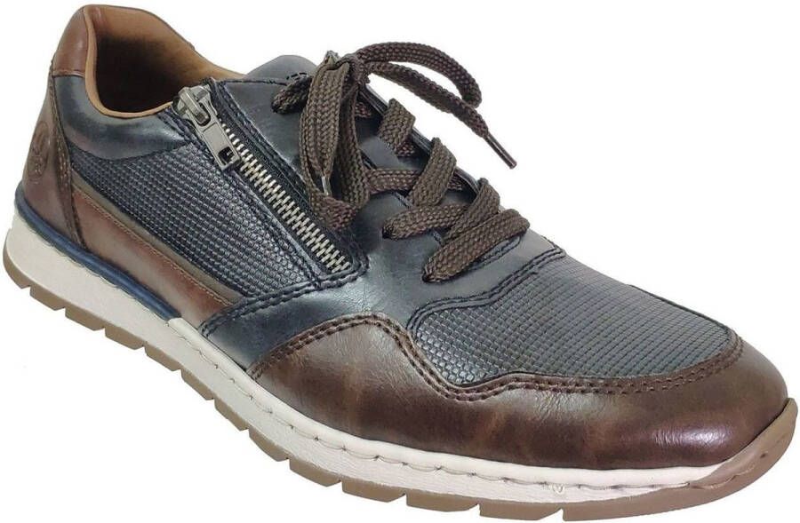 Rieker Sneakers met zijrits vrijetijdsschoen lage schoen veterschoen