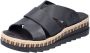 Rieker Slippers sleehak zomerschoen slippers met jute omlijsting - Thumbnail 1