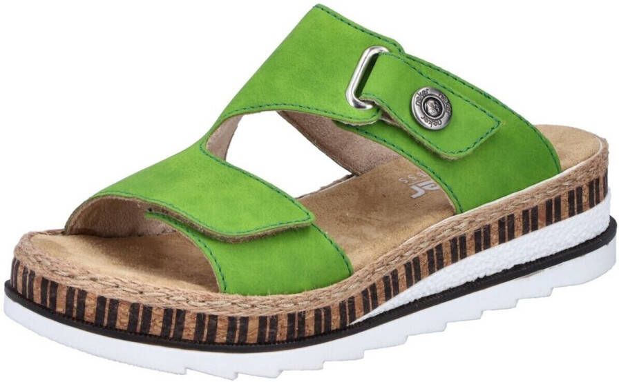 Rieker Slippers Zomerschoen strandschoen huisschoen met trendy sleehak
