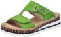 Rieker Slippers Zomerschoen strandschoen huisschoen met trendy sleehak - Thumbnail 1