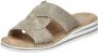 Rieker -Dames goud slippers & muiltjes - Thumbnail 4